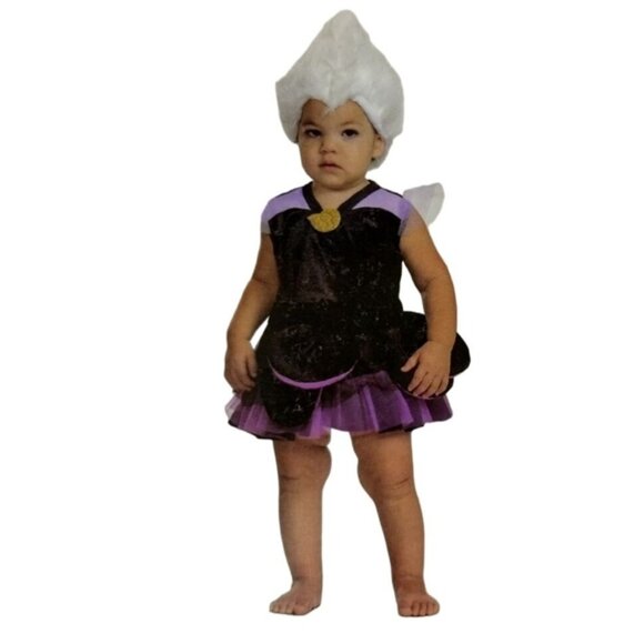 Disney Infant 12 to18 Months Baby Ursula 3 Piece Halloween Costume - Picture 1 of 6